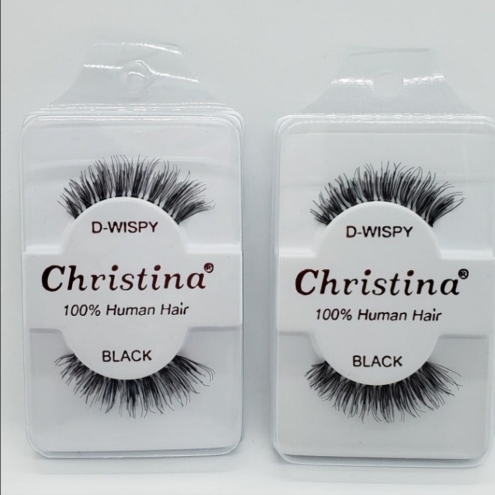 2 Pairs Christina D-Wispy 100% Human Hair Lashes